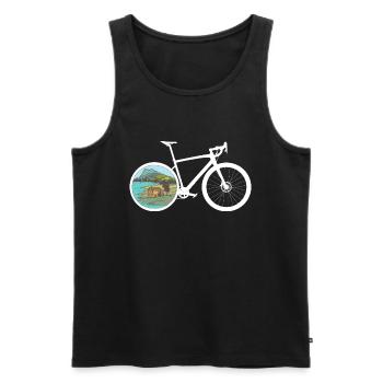 Gravel Bike See Rennrad Fahrrad lustige Geschenk - Männer Premium Bio Tank Top - Schwarz - Vorne - Michal (187cm)