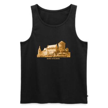 Stolberg Rheinland-Pfalz Burg - Männer Premium Bio Tank Top - Schwarz - Vorne - AI Model Male 178 light (178cm)
