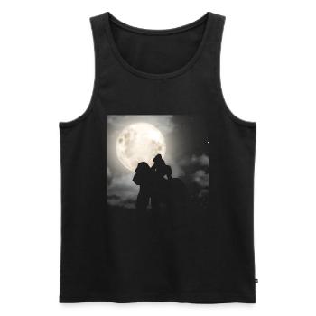 Gorilla Retro Vintage 80er Jahre Stil - Männer Premium Bio Tank Top - Schwarz - Vorne - Michal (187cm)