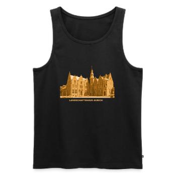 Aurich, Landschaftshaus, East Frisia, Lower Saxony - Men's Premium Organic Tank Top - black - Front - AI Model Male 178 light (178cm)