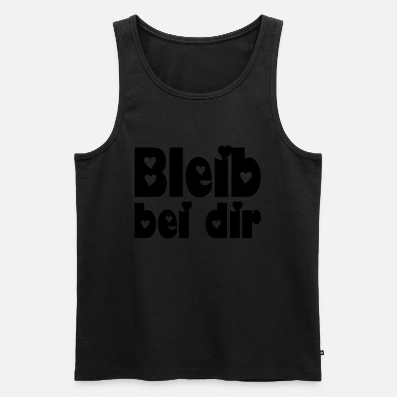 bleib bei dir - Männer Premium Bio Tank Top - Schwarz
