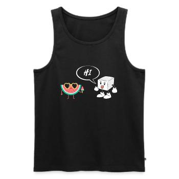 Watermelon Sugar Hi - Männer Premium Bio Tank Top - Schwarz - Vorne - Michal (187cm)