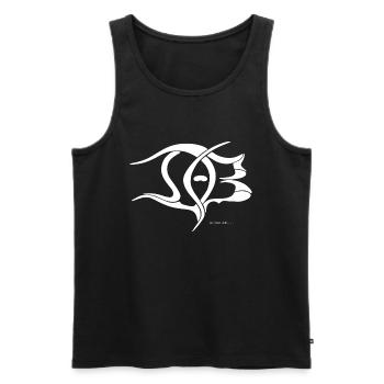 DAB Logo Weiß - Männer Premium Bio Tank Top - Schwarz - Vorne - Michal (187cm)
