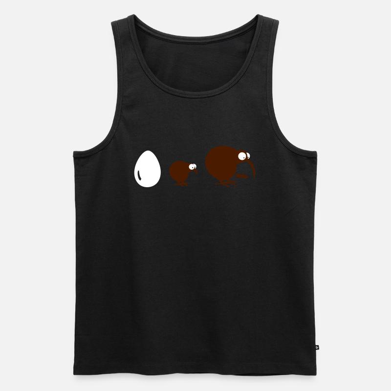 Kiwilution (c) - Männer Premium Bio Tank Top - Schwarz