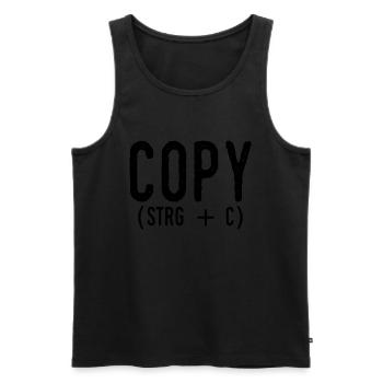 Copy Strg C Pärchen Vater Mutter Baby Sohn Tochter - Männer Premium Bio Tank Top - Schwarz - Vorne - Michal (187cm)