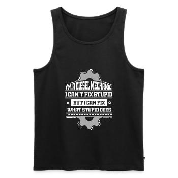Diesel mechanic mechanic mechatronic screwdriver - Men's Premium Organic Tank Top - black - Front - Michal (187cm)