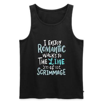 American Football Lineman Scrimmage Funny saying - Men's Premium Organic Tank Top - black - Front - Michal (187cm)