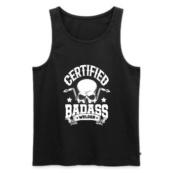 Schweißer Schweißen Certified Badasss Welder - Männer Premium Bio Tank Top - Schwarz - Vorne - AI Model Male 178 light (178cm)