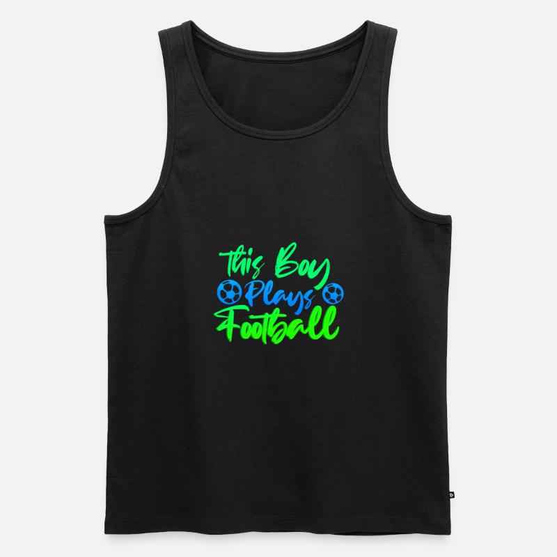 Fussball Junge - Männer Premium Bio Tank Top - Schwarz