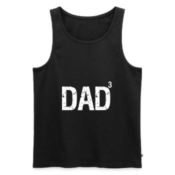 Papa von 3 Kindern - Männer Premium Bio Tank Top - Schwarz - Vorne - Michal (187cm)