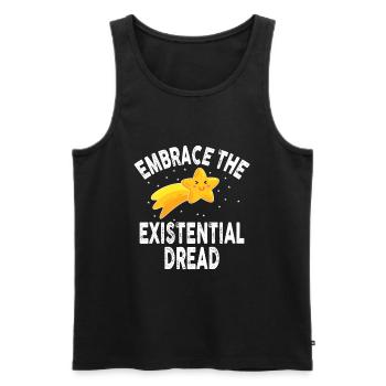 Embrace the existential Dread Funny Cute Star - Men's Premium Organic Tank Top - black - Front - Michal (187cm)