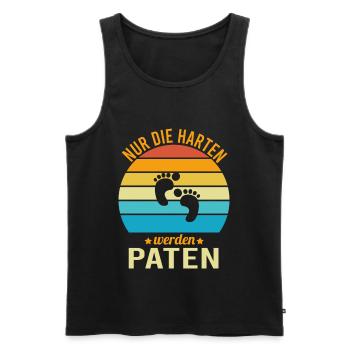 Taufpate Pate Patenonkel - Männer Premium Bio Tank Top - Schwarz - Vorne - Michal (187cm)