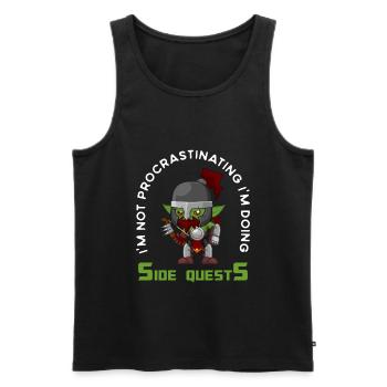 Funny rpg gamer design d20 Würfel, Rpg, Gaming - Männer Premium Bio Tank Top - Schwarz - Vorne - Michal (187cm)