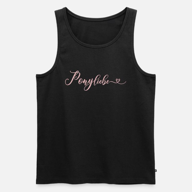 Ponyliebe - Männer Premium Bio Tank Top - Schwarz