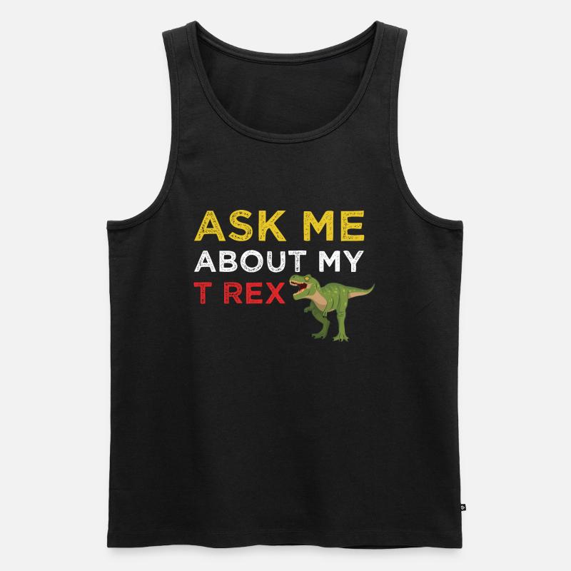 Dinosaurs 4 - Männer Premium Bio Tank Top - Schwarz