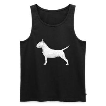 Bull terrier - Débardeur bio Premium Homme - noir - Devant - AI Model Male 178 light (178cm)