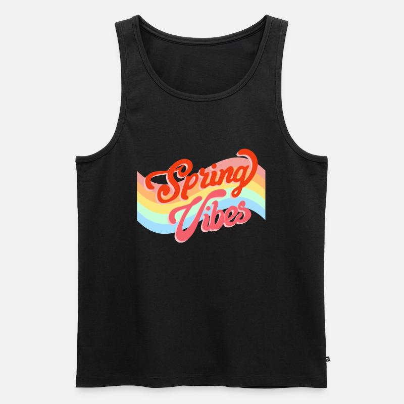 Spring Vibes - Männer Premium Bio Tank Top - Schwarz