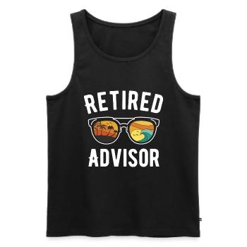 Retired consultant's beach sunglasses - Men's Premium Organic Tank Top - black - Front - Michal (187cm)