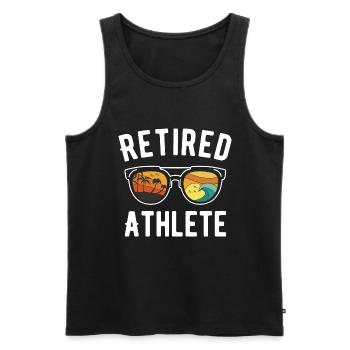 Aktiver Rentner-Sportler mit Sonnenbrille am - Männer Premium Bio Tank Top - Schwarz - Vorne - Michal (187cm)