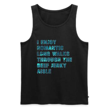 Ich genieße romantische Spaziergänge durch den - Männer Premium Bio Tank Top - Schwarz - Vorne - AI Model Male 178 light (178cm)