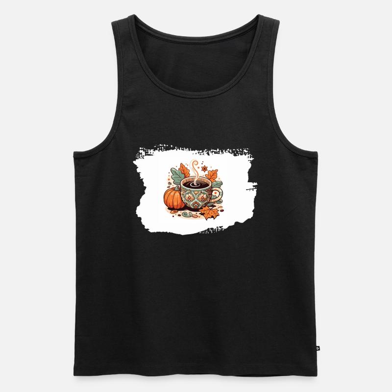 Herbstliebe - Männer Premium Bio Tank Top - Schwarz