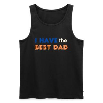 I have the Best Dad - Men's Premium Organic Tank Top - black - Front - AI Model Male 178 light (178cm)