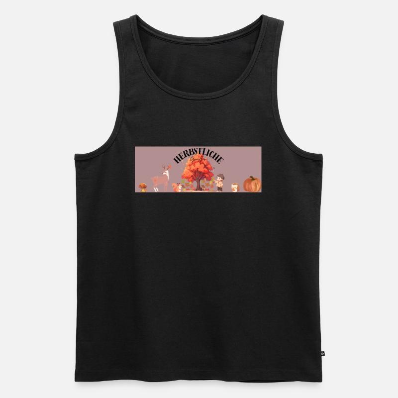 Herbstliche Grüße - Männer Premium Bio Tank Top - Schwarz