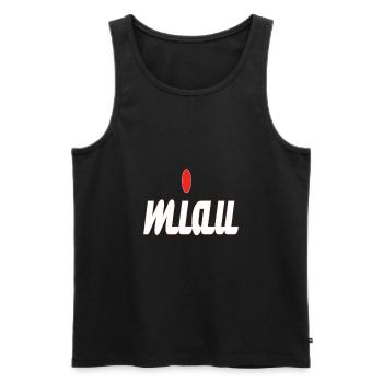 Katze miau Geschenkidee - Männer Premium Bio Tank Top - Schwarz - Vorne - Michal (187cm)