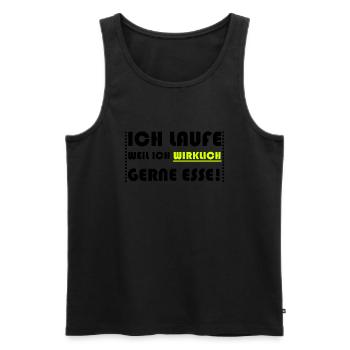 Laufen + Essen <3 - Männer Premium Bio Tank Top - Schwarz - Vorne - Michal (187cm)