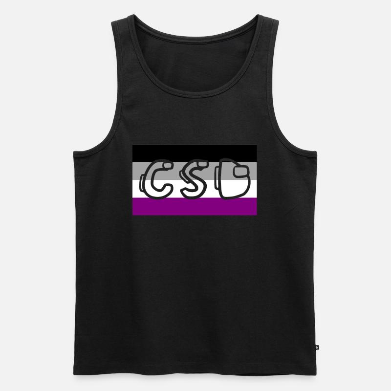 asexuell pride csd - Männer Premium Bio Tank Top - Schwarz