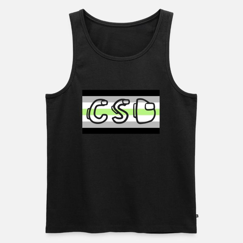agender pride csd - Männer Premium Bio Tank Top - Schwarz