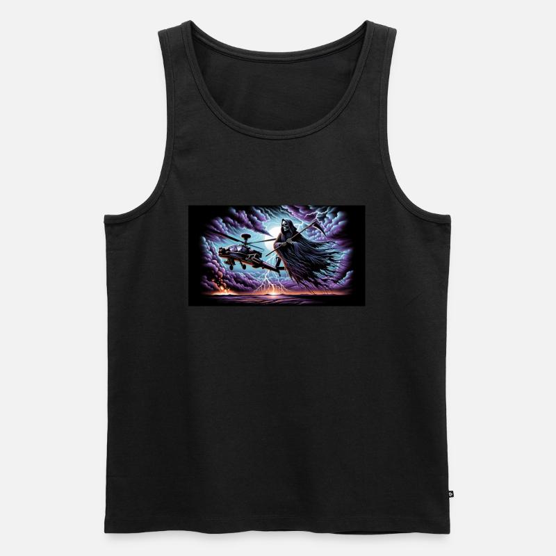 Flug des Sensenmanns - Männer Premium Bio Tank Top - Schwarz