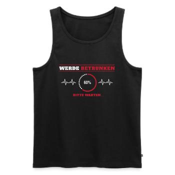Werde Betrunken - Männer Premium Bio Tank Top - Schwarz - Vorne - Michal (187cm)