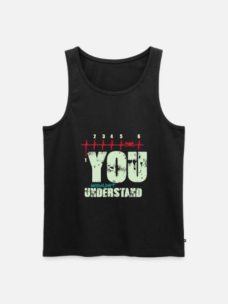Motorrad Herzschlag - Männer Premium Bio Tank Top - Schwarz