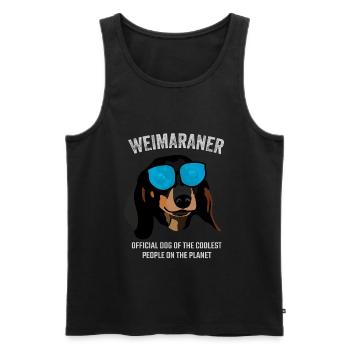Weimaraner offizieller Hund der kühlsten Leute - Männer Premium Bio Tank Top - Schwarz - Vorne - AI Model Male 178 light (178cm)