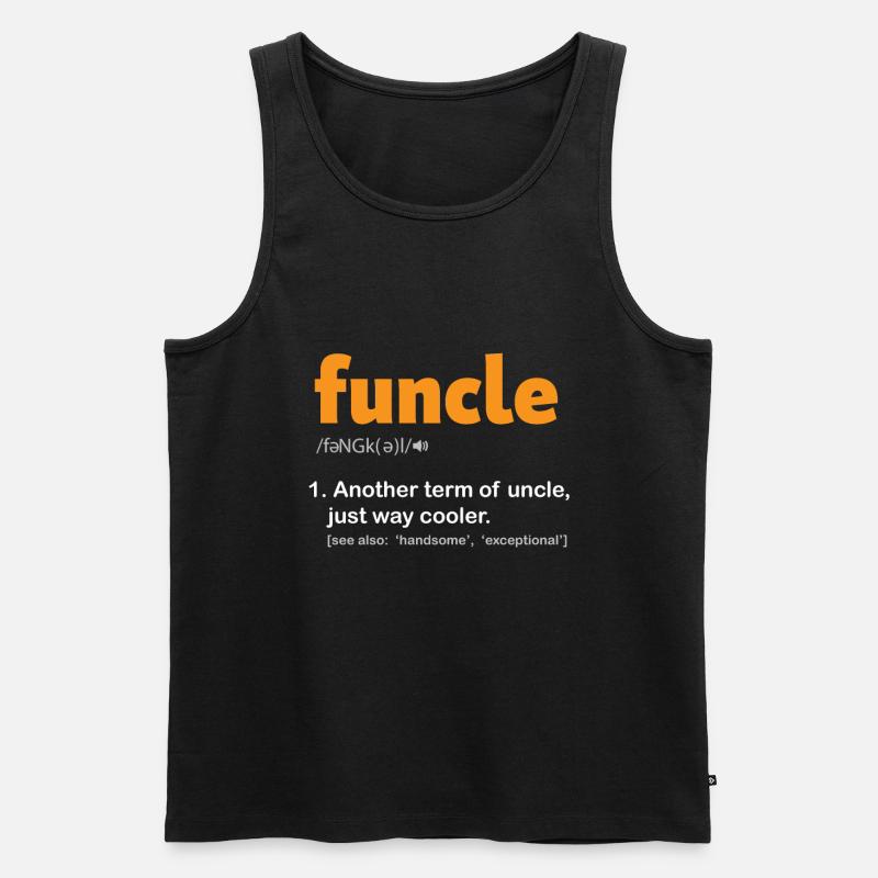 Funcle-Definition - Männer Premium Bio Tank Top - Schwarz