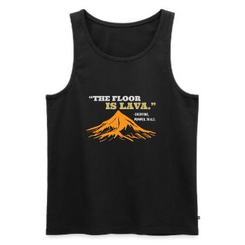 The Floor Is Lava Pompeii - Men's Premium Organic Tank Top - black - Front - AI Model Male 178 light (178cm)