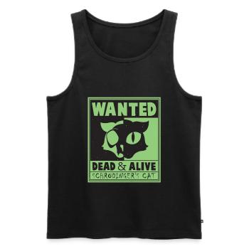 Schrodingers Katze wollte tot & lebende Physik - Männer Premium Bio Tank Top - Schwarz - Vorne - AI Model Male 178 light (178cm)