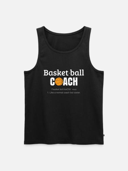 Basketball Trainer - Männer Premium Bio Tank Top - Schwarz