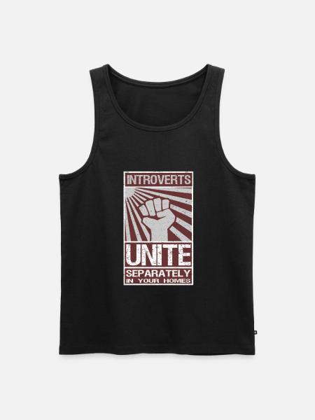 Introverts Unite Separately - Men's Premium Organic Tank Top - black