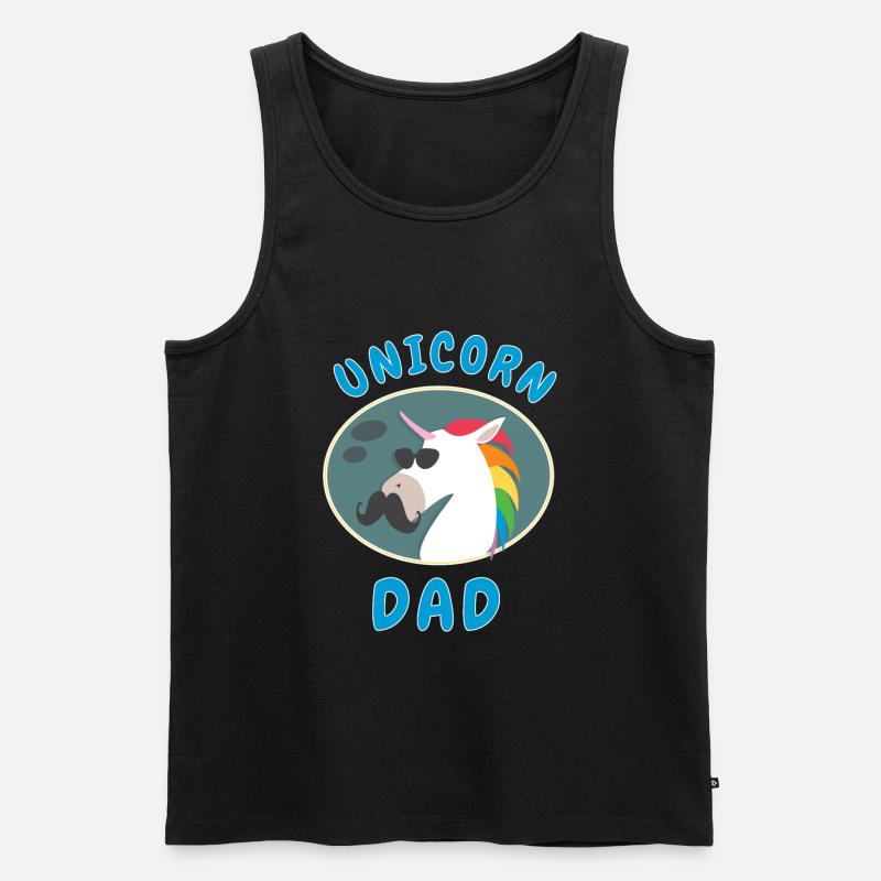 Einhorn-Papa - Männer Premium Bio Tank Top - Schwarz