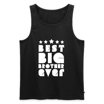 Bester großer Bruder überhaupt - Männer Premium Bio Tank Top - Schwarz - Vorne - Michal (187cm)
