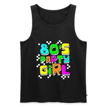 80's Party Girl - Men's Premium Organic Tank Top - black - Front - Michal (187cm)