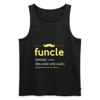 Funcle Like a Dad Only Cooler - Men's Premium Organic Tank Top - black - Front - Michal (187cm)