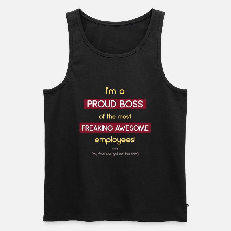 Ich bin ein stolzer Boss - Männer Premium Bio Tank Top - Schwarz