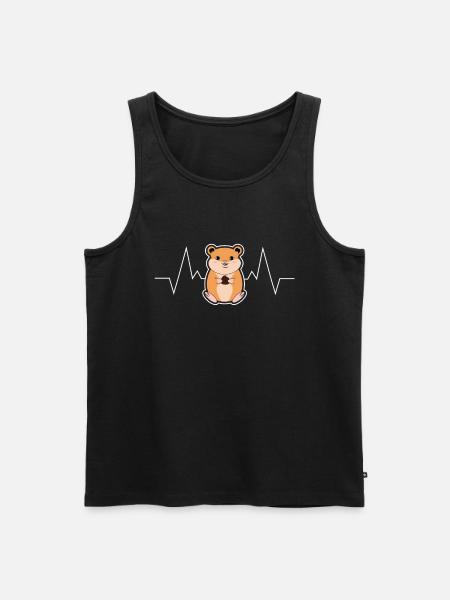 Guinea Pig Heartbeat - Men's Premium Organic Tank Top - black