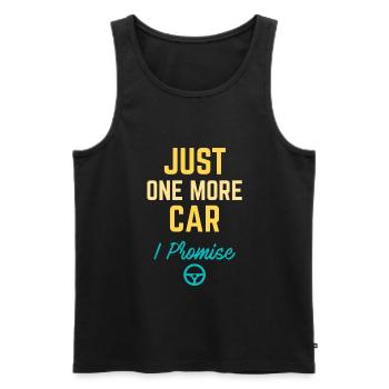 Nur noch ein Auto, das ich verspreche - Männer Premium Bio Tank Top - Schwarz - Vorne - Michal (187cm)