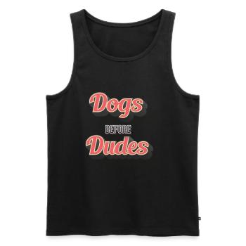 Dogs Before Dudes - Men's Premium Organic Tank Top - black - Front - Michal (187cm)