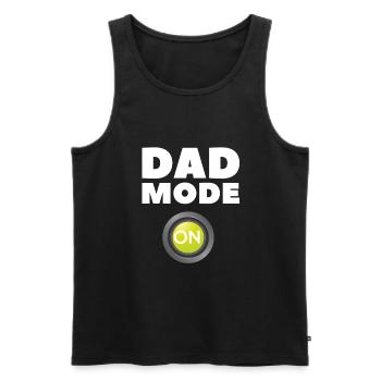 Mode papa activé - Débardeur bio Premium Homme - noir - Devant - AI Model Male 178 light (178cm)