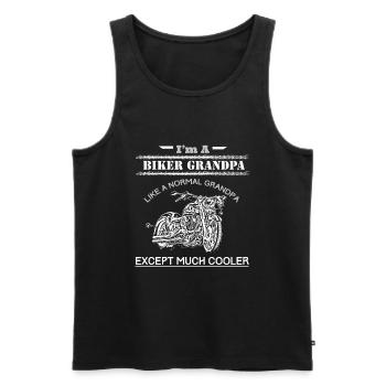 Ich bin ein Biker-Opa - Männer Premium Bio Tank Top - Schwarz - Vorne - AI Model Male 178 light (178cm)